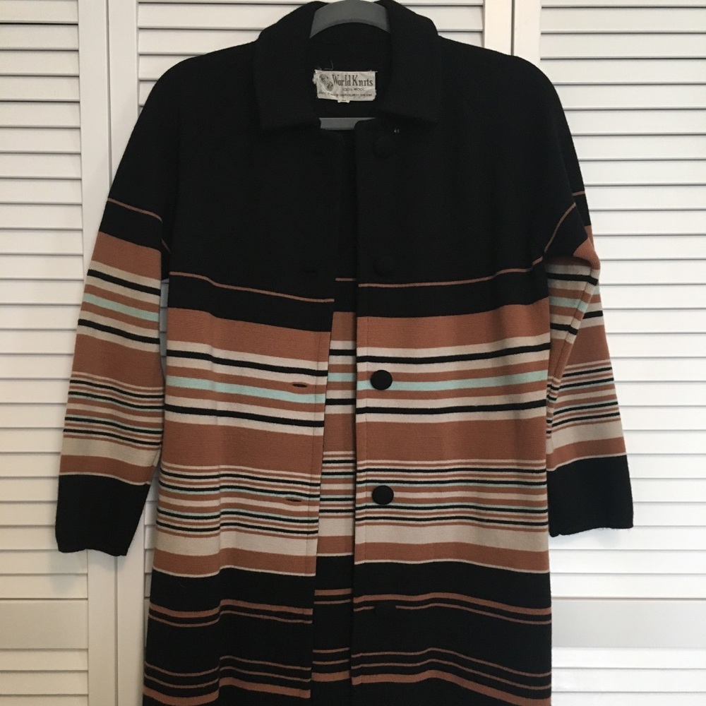 Vintage 100% Wool Knit Coat